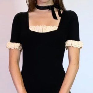 [SOLD] Square Neck French Maid Bodysuit